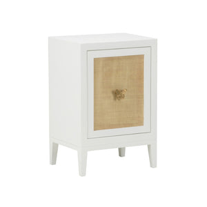 Chelsea House Mariposa Side Table By Lisa Kahn – Compact 27" White Accent Table With Natural Top & Gold Butterfly Handle 385931