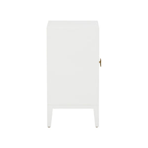 Chelsea House Mariposa Side Table By Lisa Kahn – Compact 27" White Accent Table With Natural Top & Gold Butterfly Handle 385931
