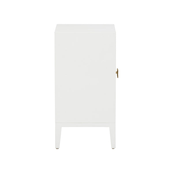 Chelsea House Mariposa Side Table By Lisa Kahn – Compact 27" White Accent Table With Natural Top & Gold Butterfly Handle 385931