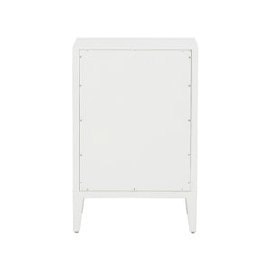 Chelsea House Mariposa Side Table By Lisa Kahn – Compact 27" White Accent Table With Natural Top & Gold Butterfly Handle 385931