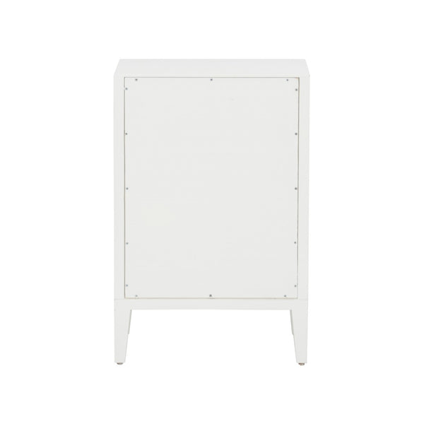 Chelsea House Mariposa Side Table By Lisa Kahn – Compact 27" White Accent Table With Natural Top & Gold Butterfly Handle 385931