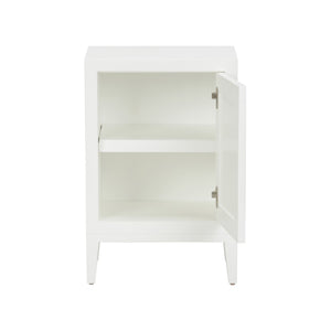 Chelsea House Mariposa Side Table By Lisa Kahn – Compact 27" White Accent Table With Natural Top & Gold Butterfly Handle 385931
