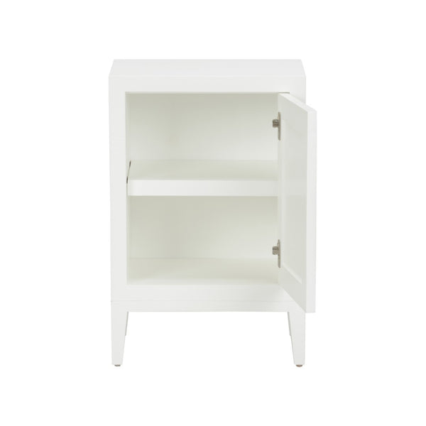 Chelsea House Mariposa Side Table By Lisa Kahn – Compact 27" White Accent Table With Natural Top & Gold Butterfly Handle 385931