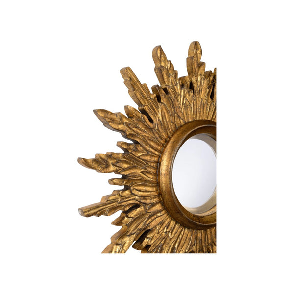 Chelsea House Sunbeam Ornate Sunburst Mirror 25" Convex Antique Gold Finish — Radiant Focal Point For Entryways 385941