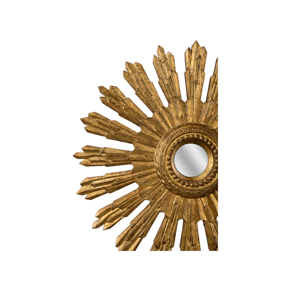 Chelsea House Aurora Antique Gold Convex Wall Mirror — Ornate Vintage-Inspired 31.5" Round Focal Piece For Entryways And Living Rooms 385942