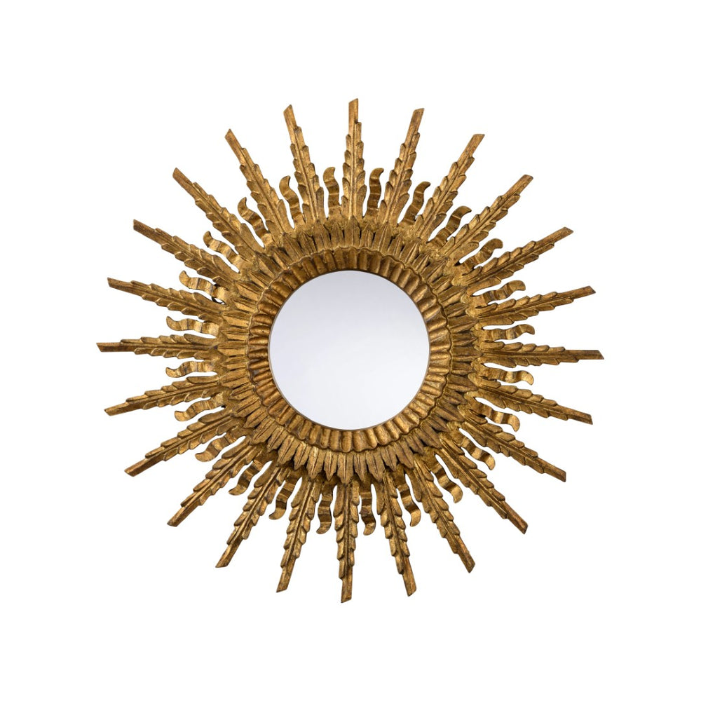 Chelsea House Illuminate Ornate Gold Framed Mirror, 31" Square With Convex Glass, Antique Luxury For Entryway Decor 385944