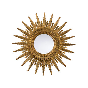Chelsea House Illuminate Ornate Gold Framed Mirror, 31" Square With Convex Glass, Antique Luxury For Entryway Decor 385944