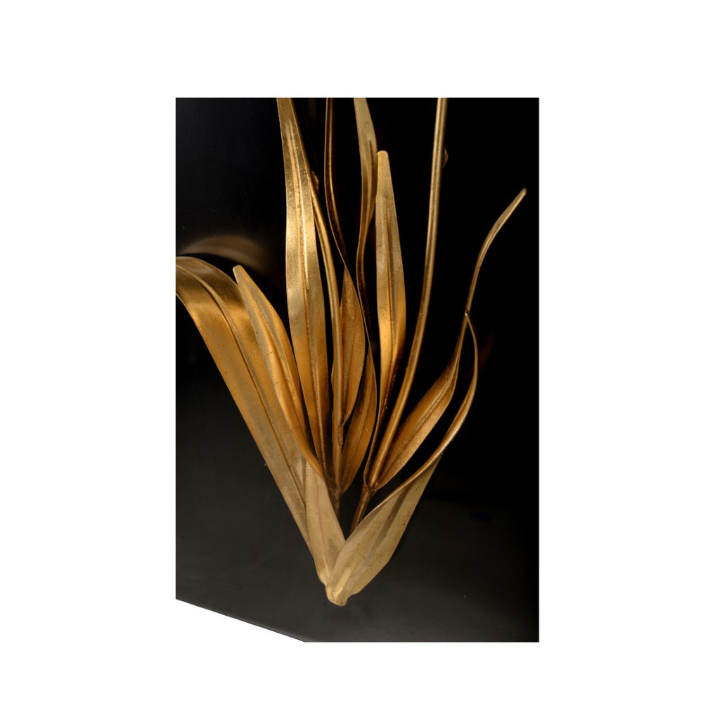 Chelsea House Porcelain Handcrafted Flower Wall Art By Bill Cain — Matte White Blooms, Antique Gold Leaves, Shadow Box 385972