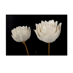 Chelsea House Porcelain Handcrafted Flower Wall Art By Bill Cain — Matte White Blooms, Antique Gold Leaves, Shadow Box 385972
