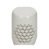 Flower of Life Garden Seat White/Cream 385974 Chelsea House