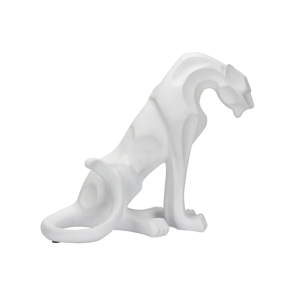 Chelsea House Cat Resin Sculpture 19" H X 17" W Matte White Decorative Figurine For Console, Mantel, Shelf Accent 385981