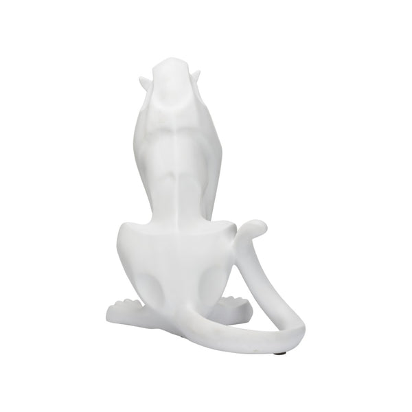 Chelsea House Cat Resin Sculpture 19" H X 17" W Matte White Decorative Figurine For Console, Mantel, Shelf Accent 385981