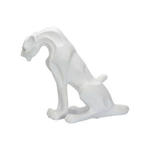 Chelsea House Cat Resin Sculpture 19" H X 17" W Matte White Decorative Figurine For Console, Mantel, Shelf Accent 385981