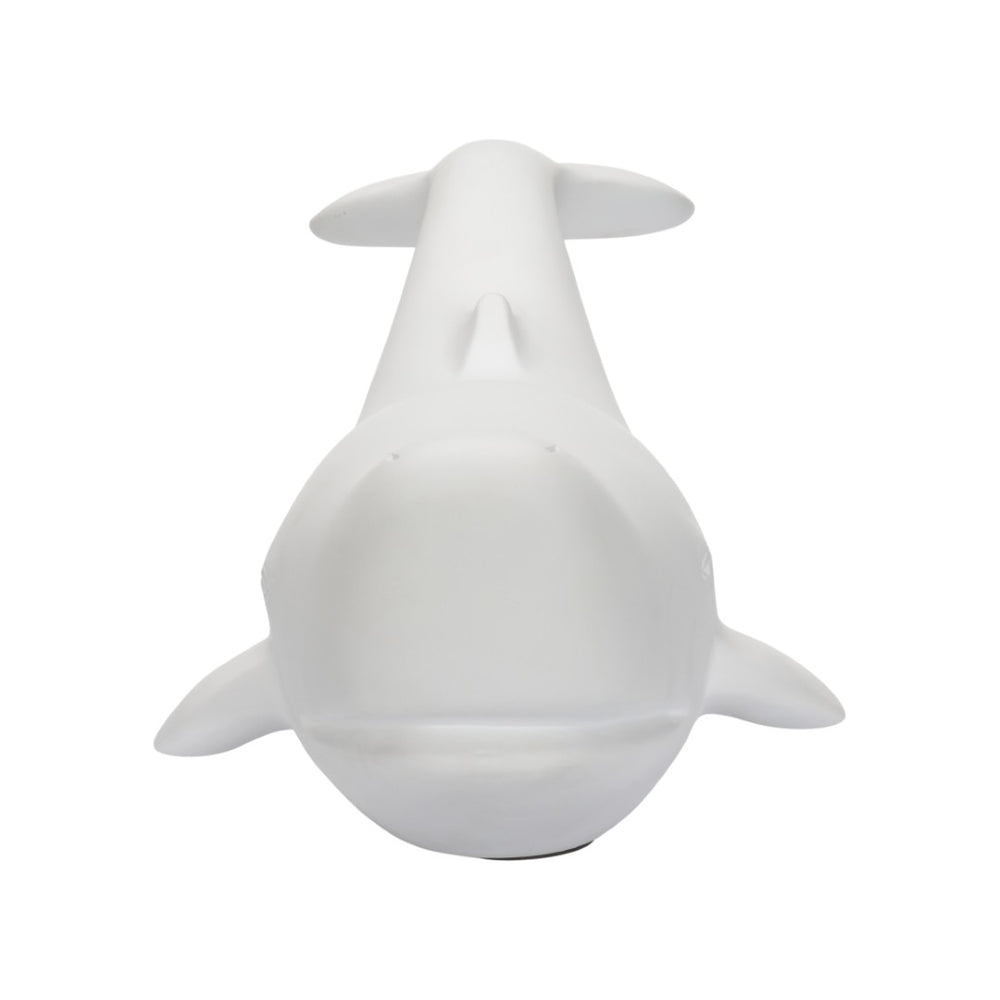 Chelsea House Whale Matte White Resin Sculpture — Coastal Minimalist Decor Accent For Shelves, Mantels, Desks (8"X23") 385982