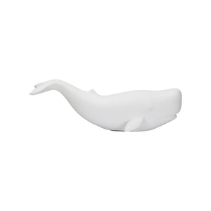 Chelsea House Whale Matte White Resin Sculpture — Coastal Minimalist Decor Accent For Shelves, Mantels, Desks (8"X23") 385982