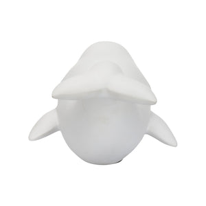 Chelsea House Whale Matte White Resin Sculpture — Coastal Minimalist Decor Accent For Shelves, Mantels, Desks (8"X23") 385982