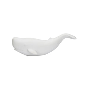 Chelsea House Whale Matte White Resin Sculpture — Coastal Minimalist Decor Accent For Shelves, Mantels, Desks (8"X23") 385982