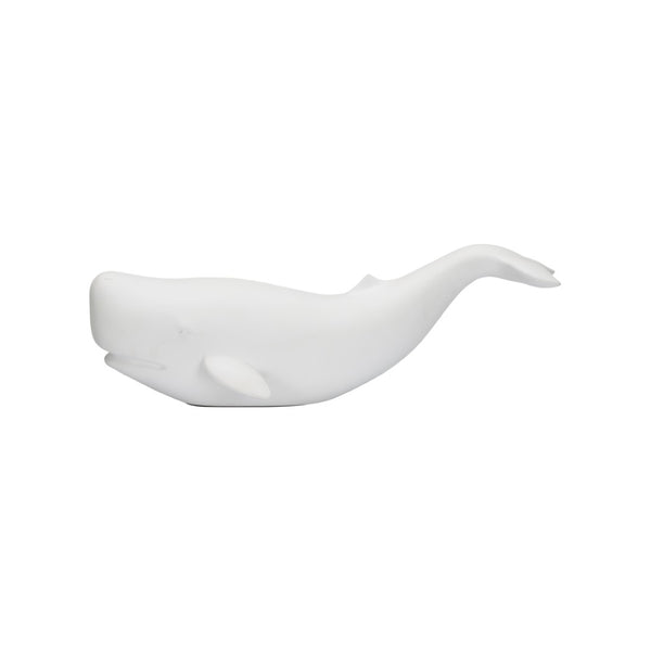 Chelsea House Whale Matte White Resin Sculpture — Coastal Minimalist Decor Accent For Shelves, Mantels, Desks (8"X23") 385982