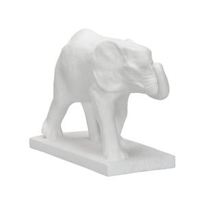 Chelsea House Elephant Matte White Resin Sculpture — Minimalist 14"X22" Accent For Console, Bookshelf, Mantel Decor 385983