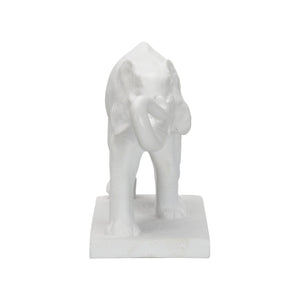 Chelsea House Elephant Matte White Resin Sculpture — Minimalist 14"X22" Accent For Console, Bookshelf, Mantel Decor 385983