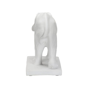 Chelsea House Elephant Matte White Resin Sculpture — Minimalist 14"X22" Accent For Console, Bookshelf, Mantel Decor 385983