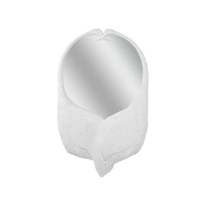 Chelsea House Crane Sculptural Mirror With Rounded Inset — Matte White Tall Wall Accent To Expand Space & Style 385984