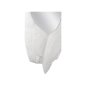 Chelsea House Crane Sculptural Mirror With Rounded Inset — Matte White Tall Wall Accent To Expand Space & Style 385984