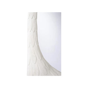 Chelsea House Crane Sculptural Mirror With Rounded Inset — Matte White Tall Wall Accent To Expand Space & Style 385984