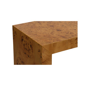 Chelsea House Carnegie Asymmetrical Console Table In Burlwood Veneer — Sculptural Entryway Accent By Wicker 385985