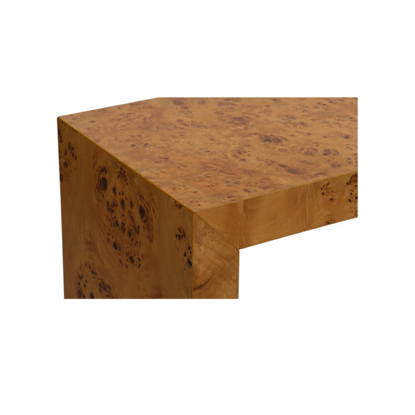 Chelsea House Carnegie Asymmetrical Console Table In Burlwood Veneer — Sculptural Entryway Accent By Wicker 385985