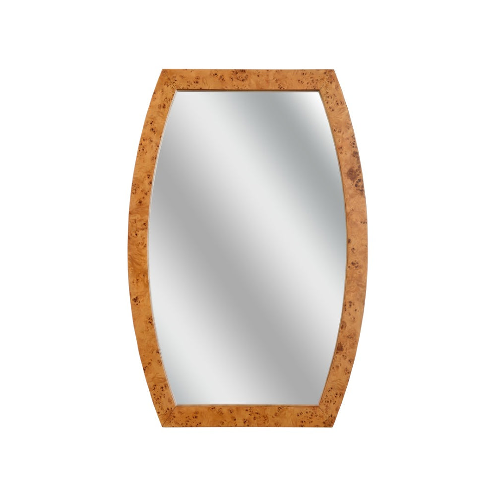 Chelsea House Hewett Burlwood Mirror By Elizabeth Wicker — 48"X31" Sleek Wall Mirror With Rich Swirling Grain Finish 385987