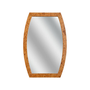 Chelsea House Hewett Burlwood Mirror By Elizabeth Wicker — 48"X31" Sleek Wall Mirror With Rich Swirling Grain Finish 385987