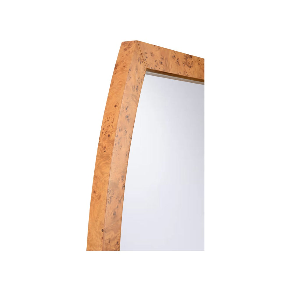 Chelsea House Hewett Burlwood Mirror By Elizabeth Wicker — 48"X31" Sleek Wall Mirror With Rich Swirling Grain Finish 385987