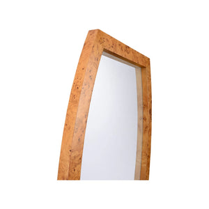 Chelsea House Hewett Burlwood Mirror By Elizabeth Wicker — 48"X31" Sleek Wall Mirror With Rich Swirling Grain Finish 385987