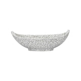 Crackled Long Bowl Black, White/Cream 385997 Chelsea House