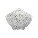 Crackled Long Bowl Black, White/Cream 385997 Chelsea House