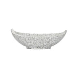 Crackled Long Bowl Black, White/Cream 385997 Chelsea House