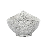 Crackled Long Bowl Black, White/Cream 385997 Chelsea House