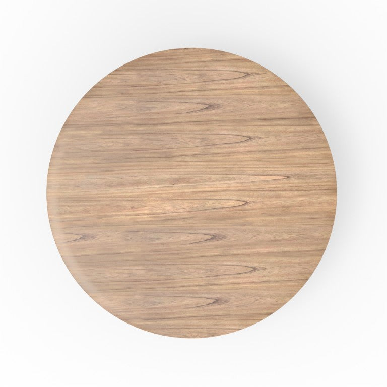 Alpine Furniture Cove 59" Round Dining Table — Handcrafted Malaysian Hardwood Pedestal, Mid-Century Modern Style Natural 3859NAT-01