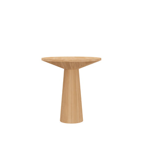 Alpine Furniture Cove Round Side Table - Elegant Malaysian Hardwood Design For Versatile Living Space Solutions Natural Solid Rubberwood & Mindi Veneer 3859nat-20-alpine