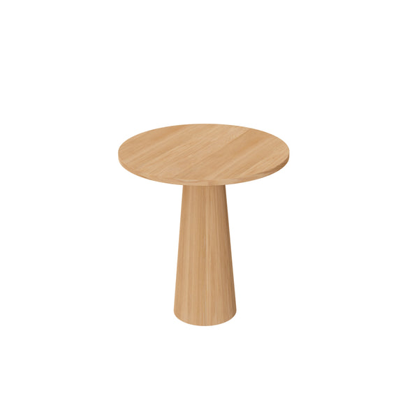 Alpine Furniture Cove Round Side Table - Elegant Malaysian Hardwood Design For Versatile Living Space Solutions Natural Solid Rubberwood & Mindi Veneer 3859nat-20-alpine