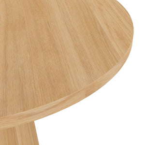 Alpine Furniture Cove Round Side Table - Elegant Malaysian Hardwood Design For Versatile Living Space Solutions Natural Solid Rubberwood & Mindi Veneer 3859nat-20-alpine