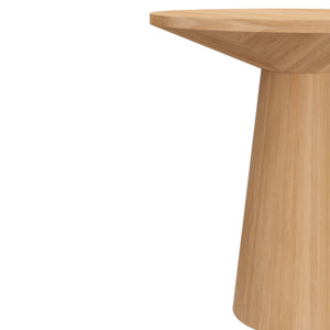 Alpine Furniture Cove Round Side Table - Elegant Malaysian Hardwood Design For Versatile Living Space Solutions Natural Solid Rubberwood & Mindi Veneer 3859nat-20-alpine