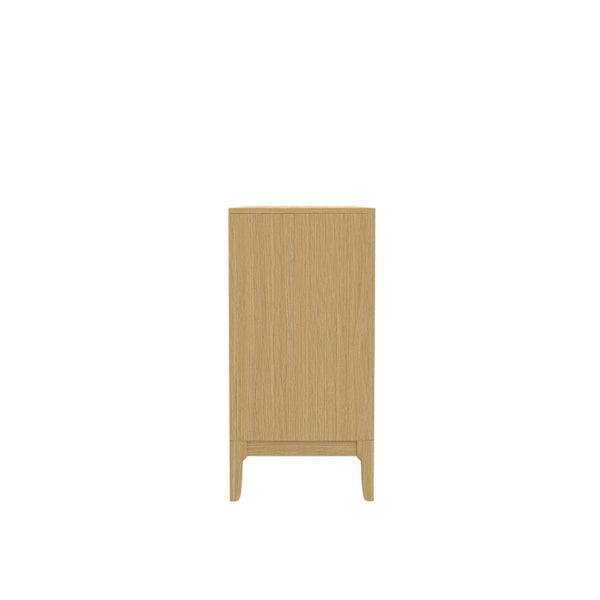 Alpine Furniture Cove Elegant Sideboard With Soft-Close Drawers, Roomy Cabinets, Durable Mindy Wood, Versatile Style Light Oak 3859OAK-06