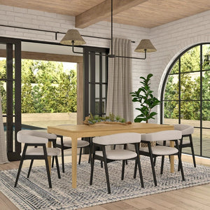 Alpine Furniture Cove Rectangular Dining Table With Tapered Legs And Durable Mindy Wood Construction For Entertaining Light Oak 3859OAK-72