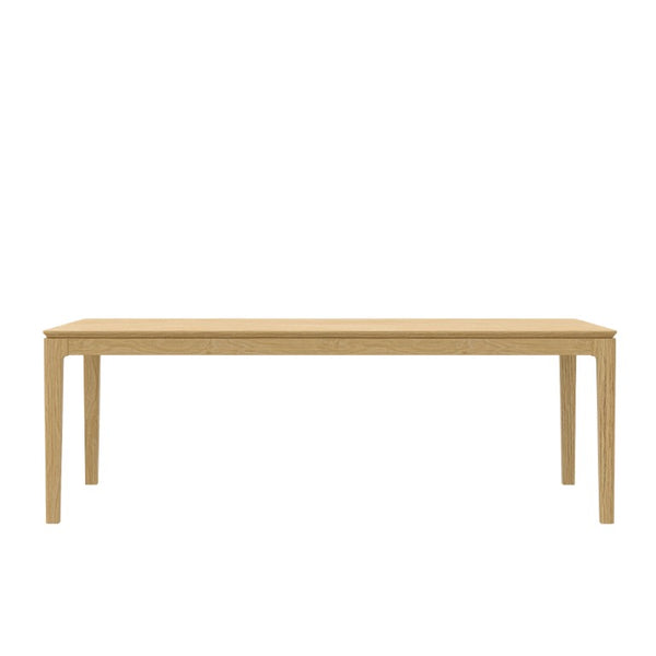 Alpine Furniture Cove Extension Dining Table With Smooth Leaf, Tapered Legs & Natural Wood Grain For 6–8 Guests Light Oak 3859OAK-90