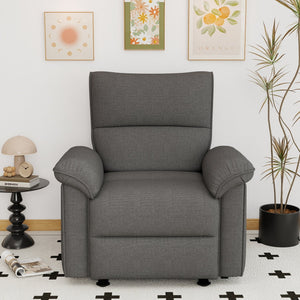 English Elm Wall Zero Wall Power Recliner Chair with Overstuffed Backrest, USB Type-C Charging Port, Space-Saving Electric Recliner for Small Rooms Dark Gray W1028S00055