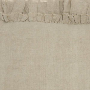 Homeroots 16" Beige Linen Throw Pillow   386192