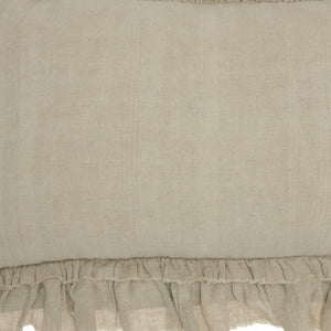 Homeroots 16" Beige Linen Throw Pillow   386192