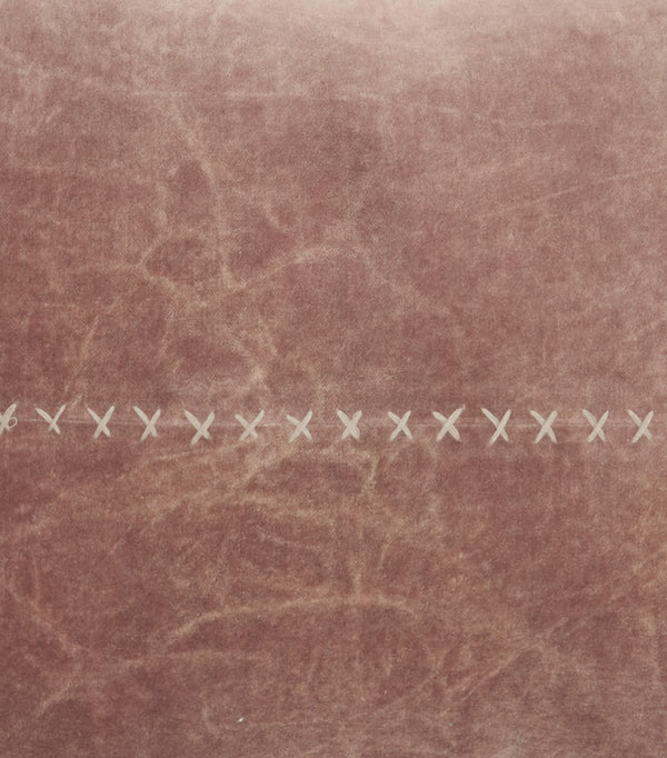 Homeroots Wide Tasseled Marble Pink Lumbar Pillow   386194